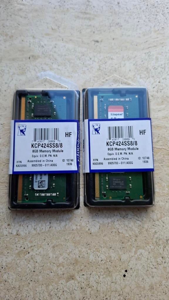 Kingston 8GB 2400Mhz DDR4 SO-Dimm  x2, Enlèvement ou Envoi, DDR4, 8 GB, Utilisé