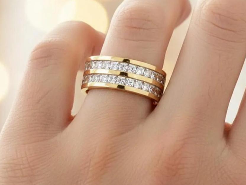 Bague en titane or jaune pour homme et femme Bague taille 65, Bijoux, Sacs & Beauté, Bagues, Neuf, Femme ou Homme, Enlèvement