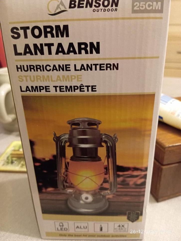 Lantaarn stormlamp, Tuin en Terras, Buitenverlichting, Nieuw, Staande lamp, Aluminium, Led, Ophalen