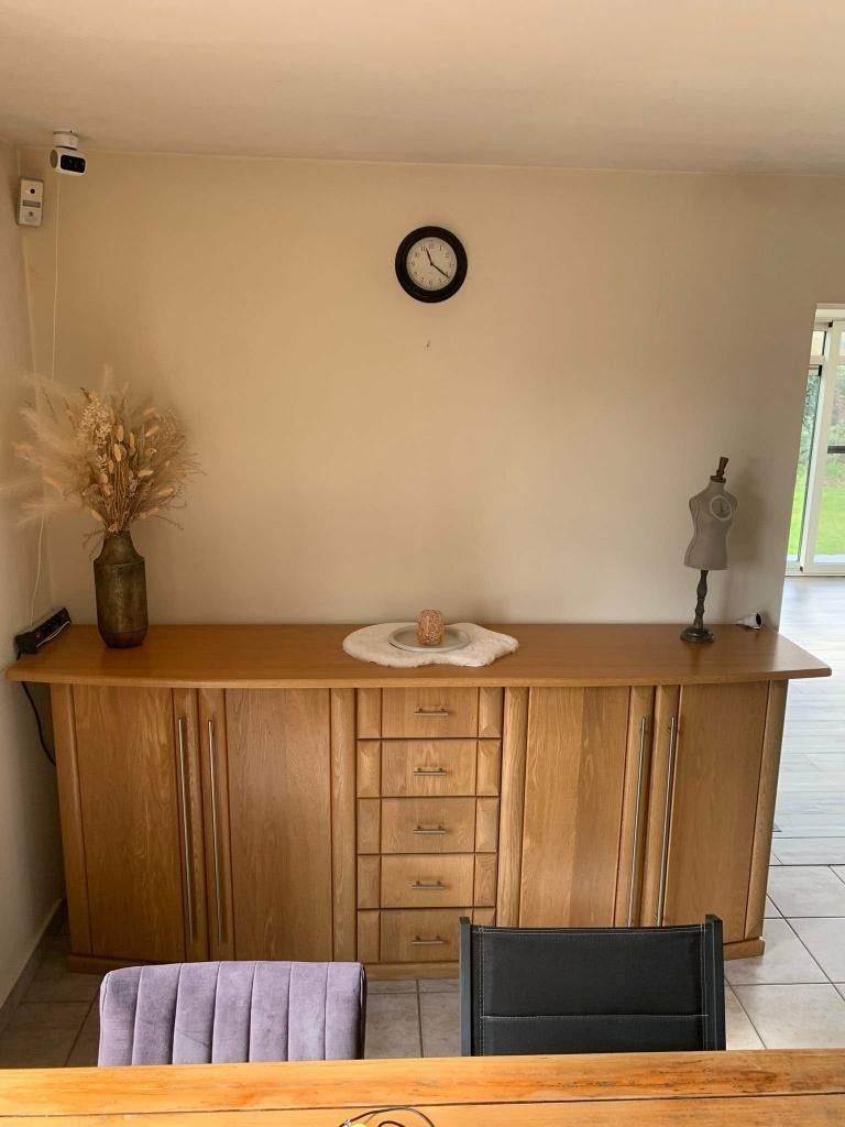 Dressoir licht eiken motief - MOET WEG - SPOTPRIJS, Ophalen, Met deur(en), Eikenhout, MODERN-KLASSIEK