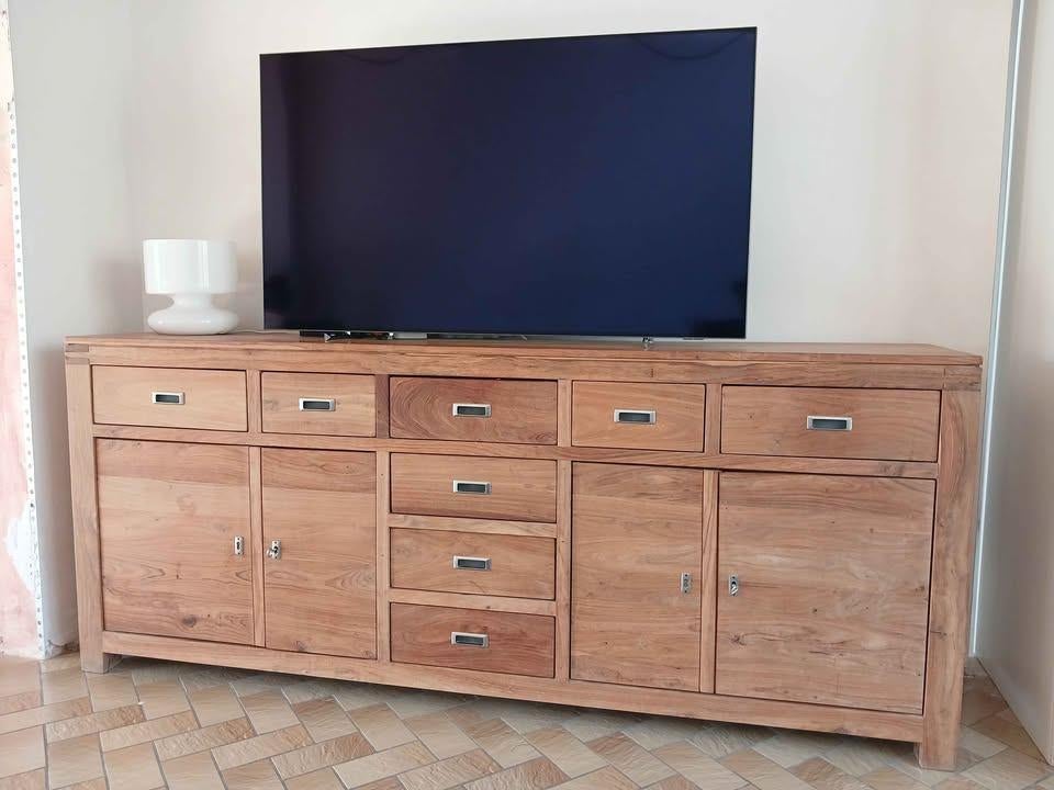 Buffet bois massif exotique, Ophalen, 200 cm of meer, Minder dan 100 cm, 25 tot 50 cm