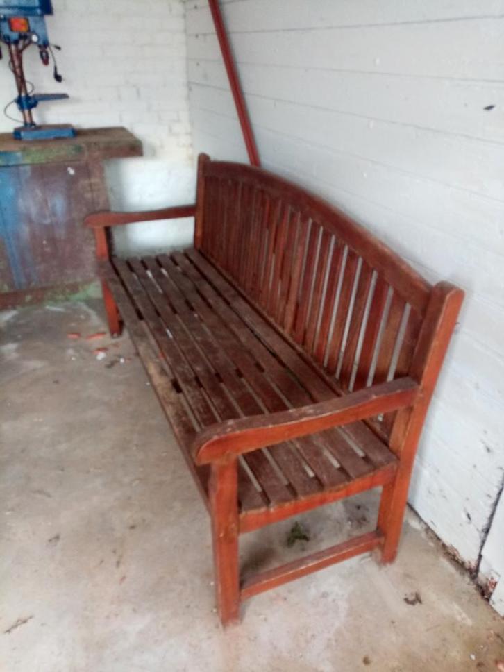 Banc de jardin en teck, Jardin & Terrasse, Bancs de jardin, Utilisé, Bois de teck, Enlèvement