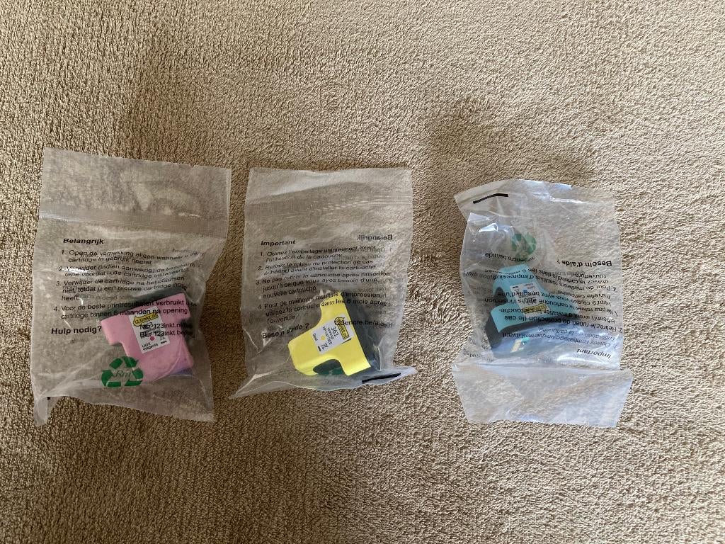 123 inkt huismerk cartridges voor HP; geel, roze, blauw, Computers en Software, Printerbenodigdheden, Ophalen of Verzenden, Nieuw