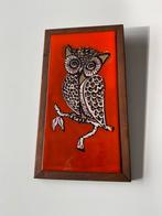 Vintage uil wandplaat in keramiek, Antiek en Kunst, Ophalen