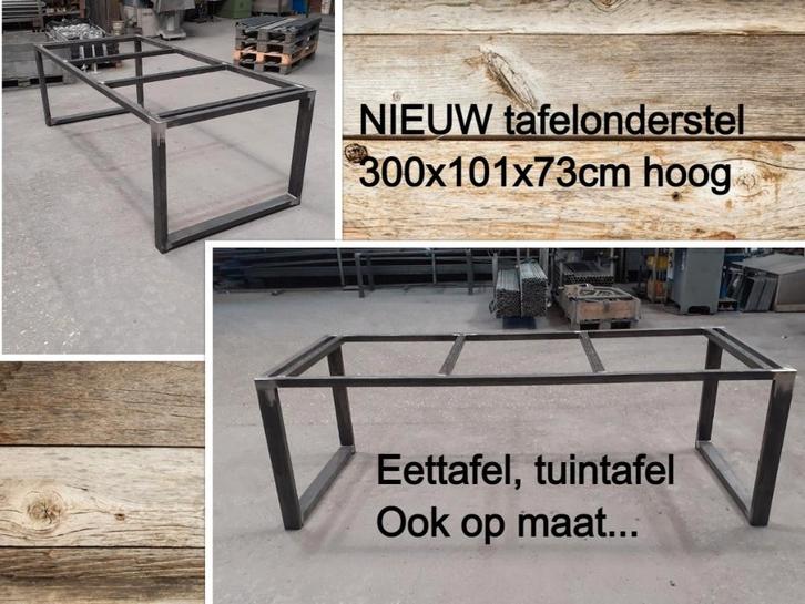 tuintafel - Stalen tafelonderstel 300x101x73 cm hoog - tafel, Tuin en Terras, Tuintafels, Nieuw, Rechthoekig, Metaal, Ophalen