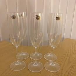6 flûtes à champagne en cristal NEUF, Enlèvement, Neuf