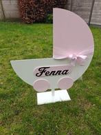 Geboortebord - Wiegje (Zelfgemaakt), Ophalen, Zo goed als nieuw, Geboortebord