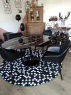 Table ovale imitation marbre 4 a 6 personne m, Maison & Meubles, Tables | Tables à manger, Enlèvement, Ovale