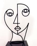 Sculpture visage abstrait création artistique de 66 cm, Antiquités & Art, Enlèvement