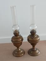 2 antieke koperen olielampen, Ophalen of Verzenden, Koper