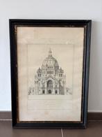 Une Cathédrale - Grand Prix 1878 (Croquis d’Architecture), Antiek en Kunst, Kunst | Tekeningen en Fotografie, Ophalen of Verzenden