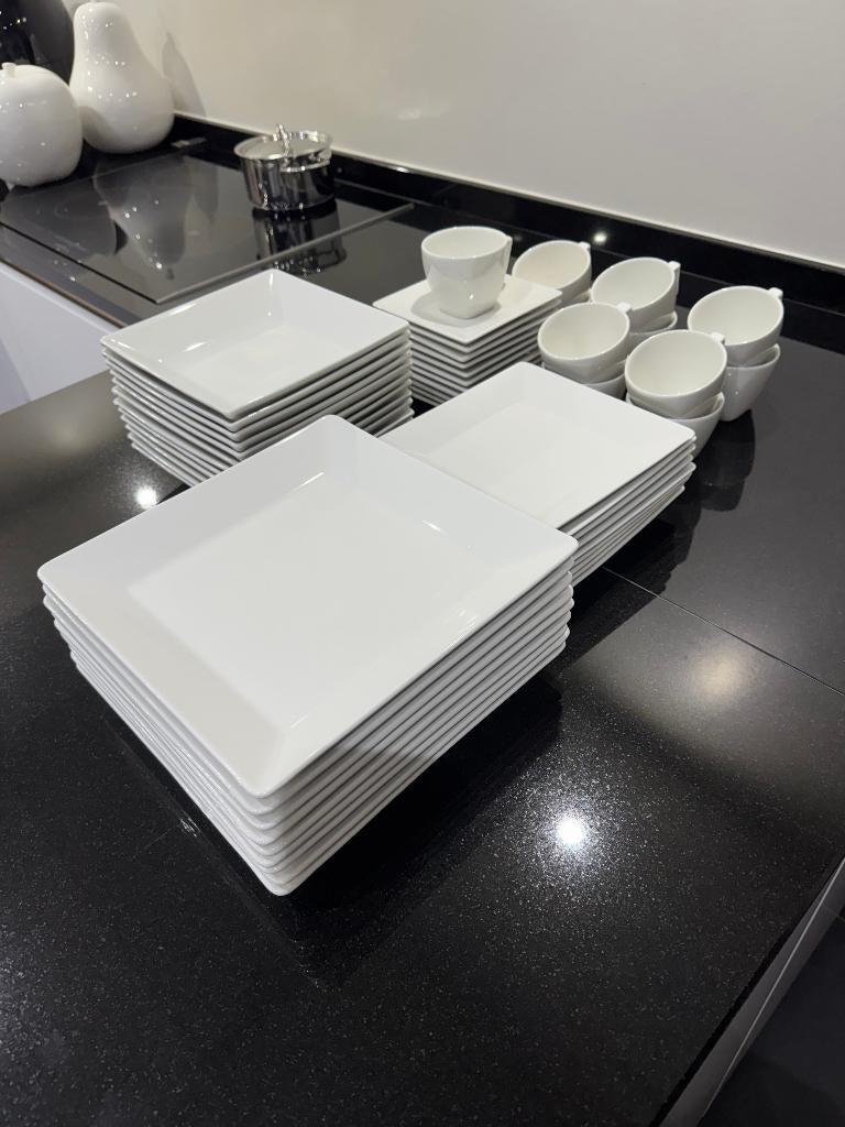 Servies Porselein, Ophalen, Gebruikt, Effen, Porselein