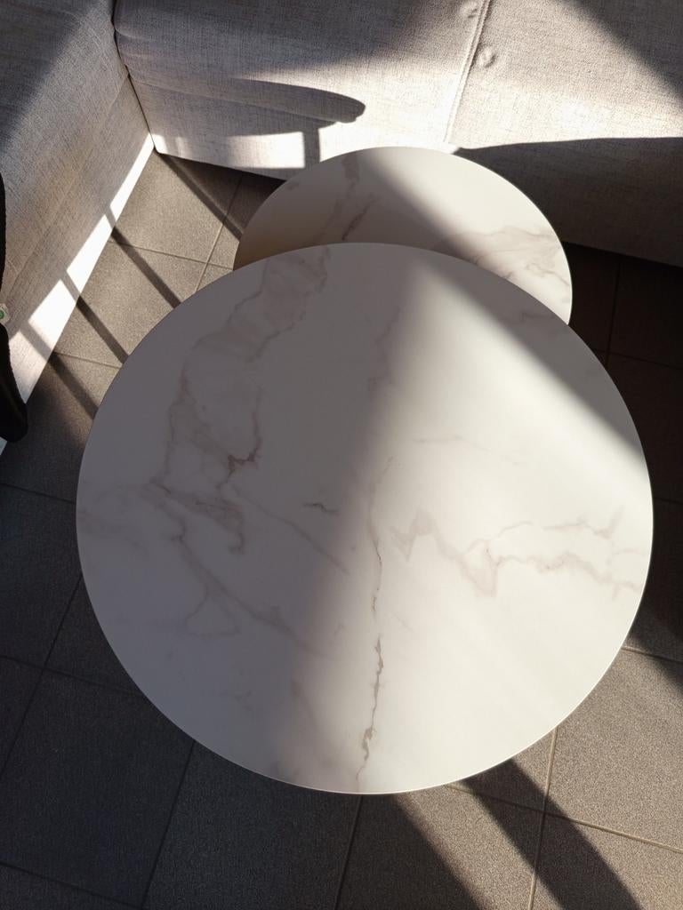 Salontafel set van 2 marmer, Huis en Inrichting, Ophalen