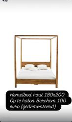 Hemelbed hout, Huis en Inrichting, Slaapkamer | Bedden, Ophalen, Zo goed als nieuw, Hout