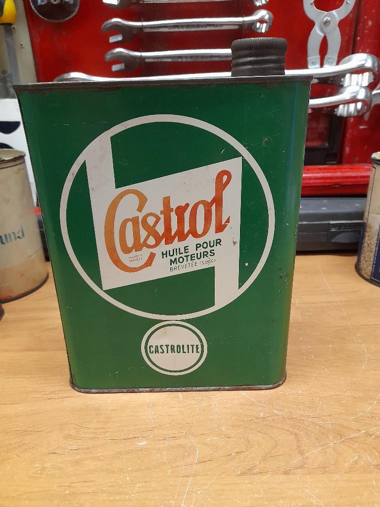 ancien bidon huile vide castrol castrolite, Collections, Marques & Objets publicitaires, Utilisé, Autres types, Envoi