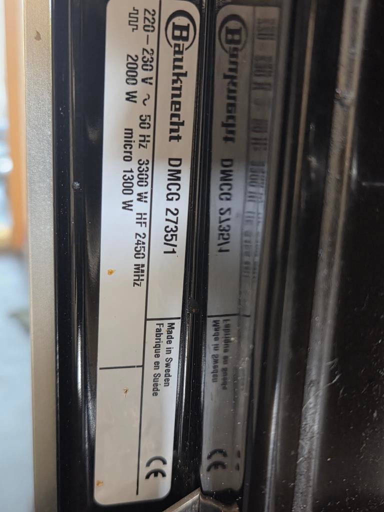 Combi Inbouwoven Bauknecht (warme lucht/microgolg), Gebruikt, Oven, Inbouw, 45 tot 60 cm