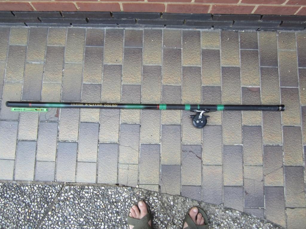 Canne téléscopique en carbone 6m avec moulinet Ritma, Sports nautiques & Bateaux, Pêche à la ligne | Général, Enlèvement, Comme neuf