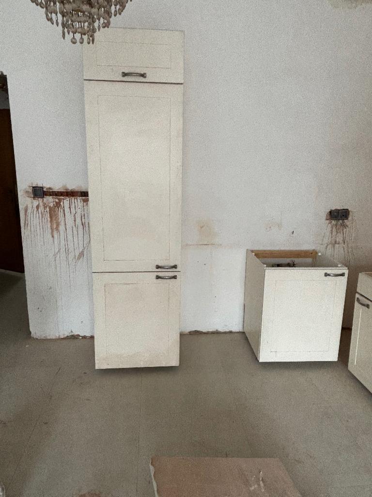 Keuken, Enlèvement, Utilisé, Crème, Cuisine à mur double