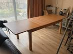 Houten uitschuifbare eettafel, mogelijk voor 6-12 personen, Huis en Inrichting, Tafels | Eettafels, Ophalen, Gebruikt, 200 cm of meer
