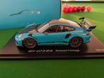 Porsche GT3 RS Weissach Package Blue Ltd Edition 1/18, Ophalen, Zo goed als nieuw