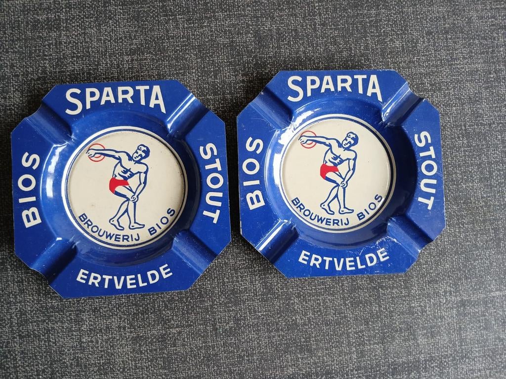 2 x cendrier Sparta Stout Bios Ertvelde, Collections, Enlèvement ou Envoi, Utilisé, Autres types, Autres marques