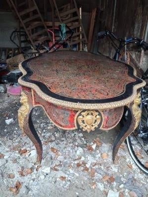 Table Violon Napoléon III en Marqueterie Boulle d époque, Enlèvement ou Envoi