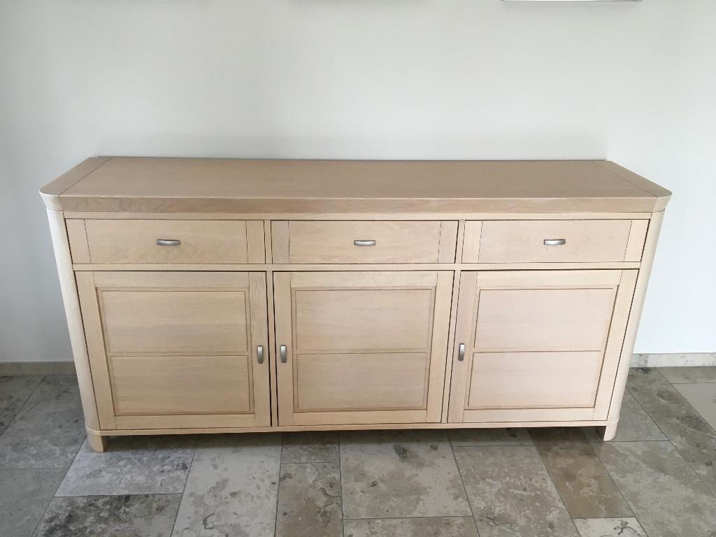 Elegante massief eiken dressoir van Faro collectie, Ophalen, Met deur(en), 150 tot 200 cm, Eikenhout