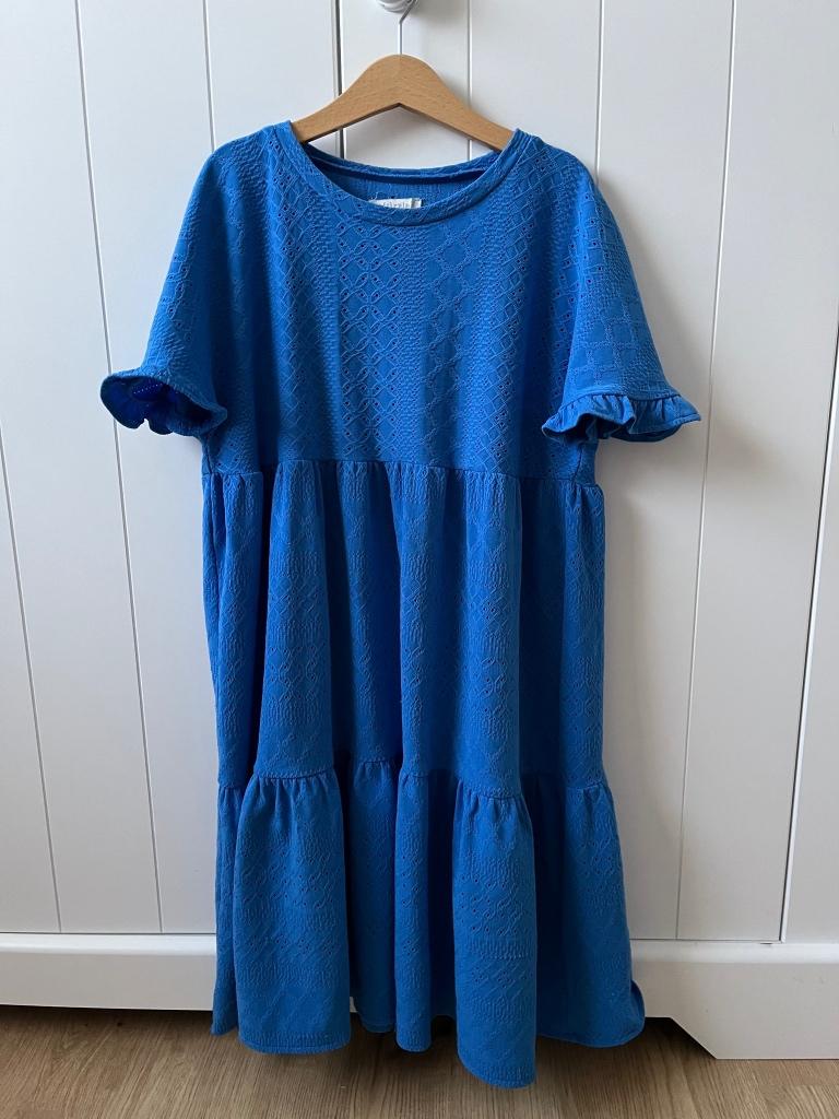 FRIZZLE, leuke blauwe jurk 152, Meisje, Frizzle by Bel & Bo, Ophalen of Verzenden, Zo goed als nieuw