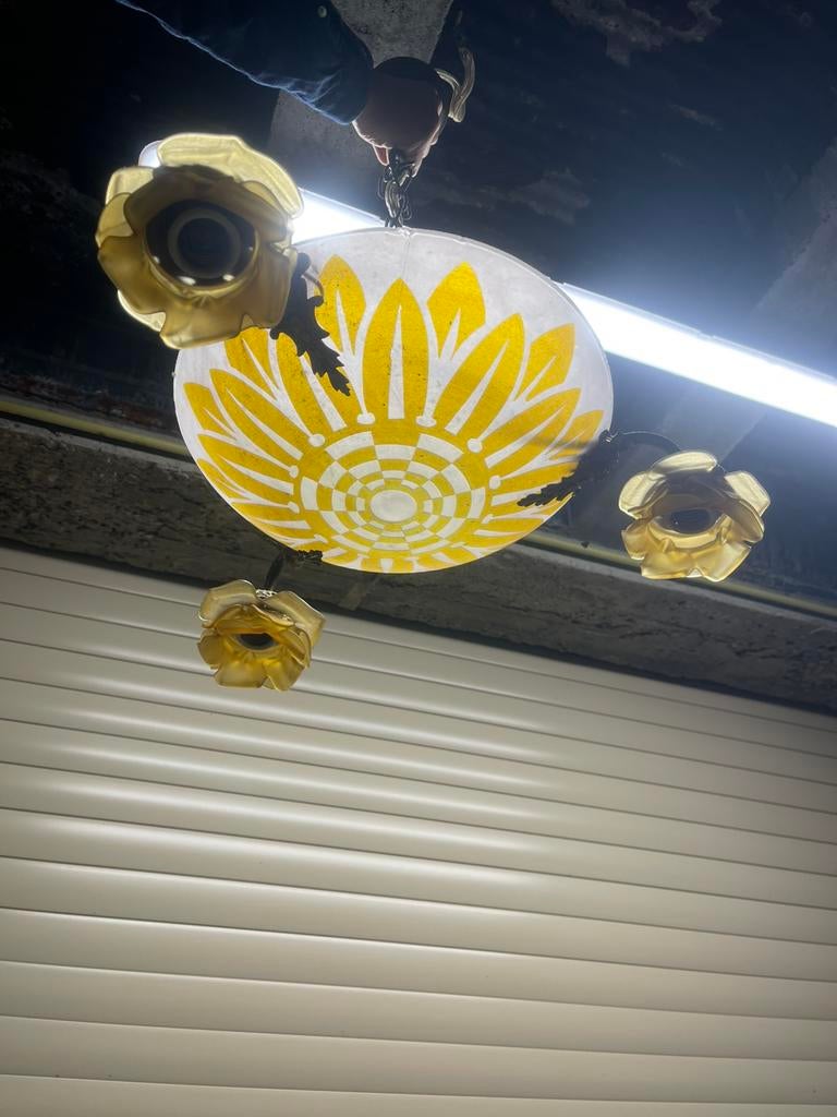 Art deco hanglamp, Ophalen