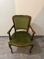 2 vintage Louis XV fauteuils groen velours, Antiquités & Art, Antiquités | Meubles | Chaises & Canapés, Enlèvement
