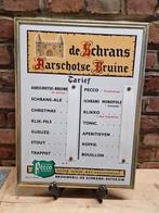 Prijslijst de schrans Aarschotse bruine, Verzamelen, Biermerken, Ophalen of Verzenden, Zo goed als nieuw