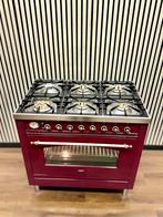 Luxe Bordeaux rode Boretti Fornuis 6 pits 90 cm, Ophalen of Verzenden, Zo goed als nieuw