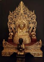 Magnifique Autel Mandalay avec Bouddhas - Birmanie - 1930, Antiquités & Art, Art | Art non-occidental, Enlèvement