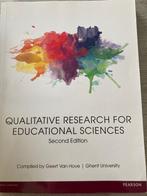 Qualitative research for educational sciences, Boeken, Ophalen, Gelezen