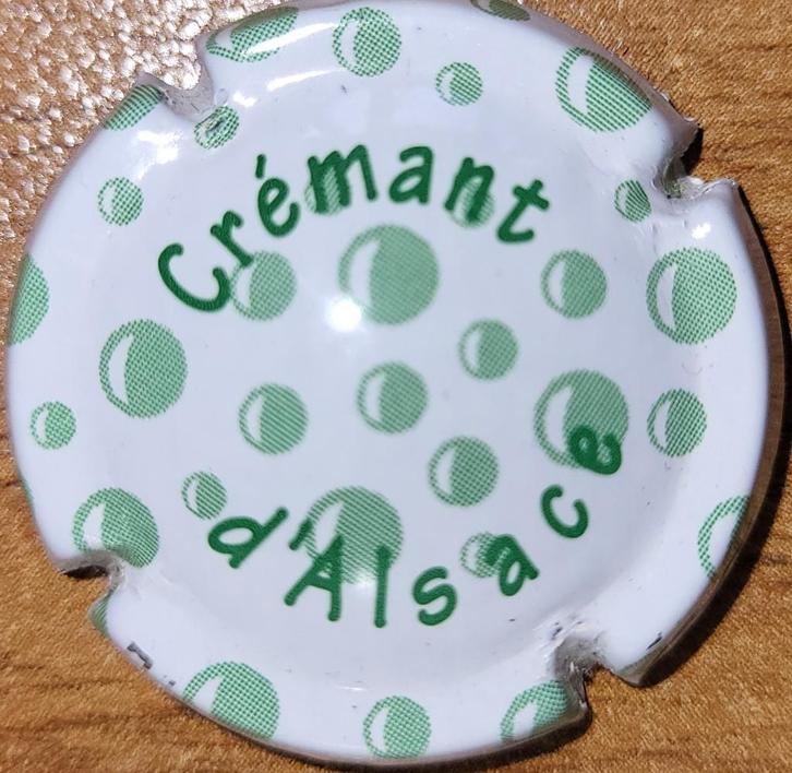 Capsule Crémant Alsace de VIGNERONS blanc & vert nr.59, Collections, Vins, Neuf, Autres types, France, Enlèvement ou Envoi