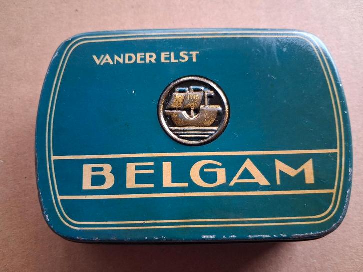 oude tabaksdoos VANDER ELST BELGAM.., Verzamelen, Merken en Reclamevoorwerpen, Gebruikt, Gebruiksvoorwerp, Ophalen of Verzenden