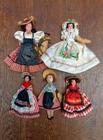 Lot 5 poupées vintage régionale Nice et Monaco, Collections, Maisons de poupées & Accessoires, Utilisé, Enlèvement ou Envoi