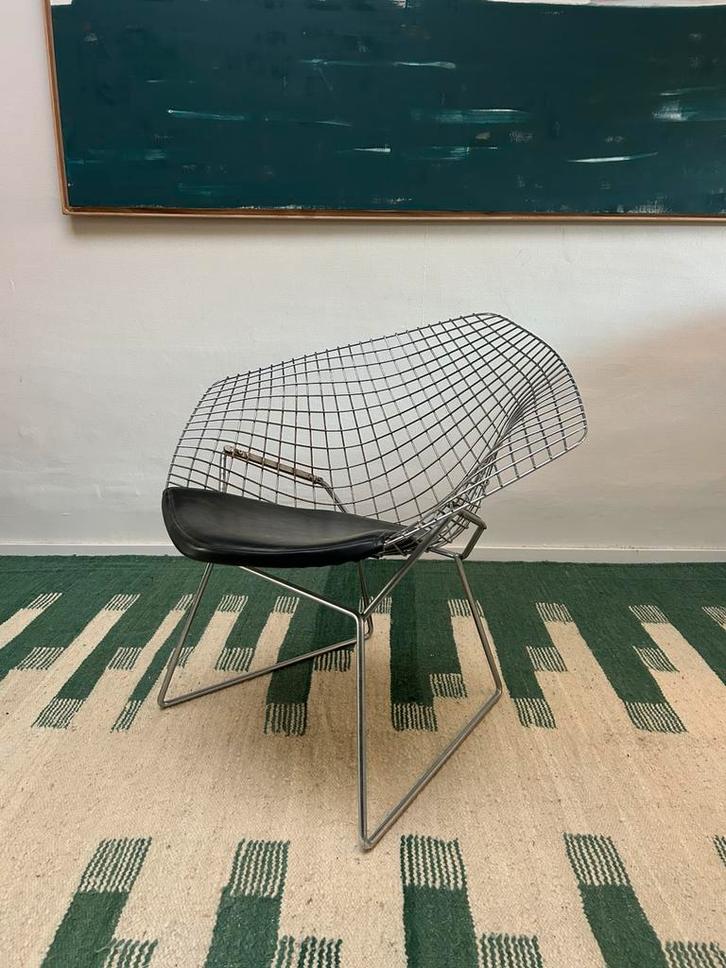 Heel mooie vintage Bertoia Diamond stoel Knoll, Huis en Inrichting, Stoelen, Zo goed als nieuw, Metaal, Ophalen