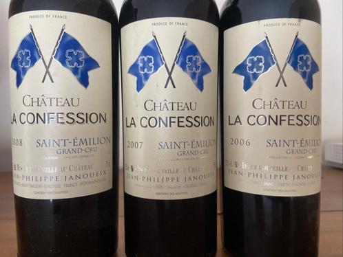 Verticale 3 Bouteilles Chateau La Confession 2006/2007/2008, Collections, Vins, France, Pleine, Envoi