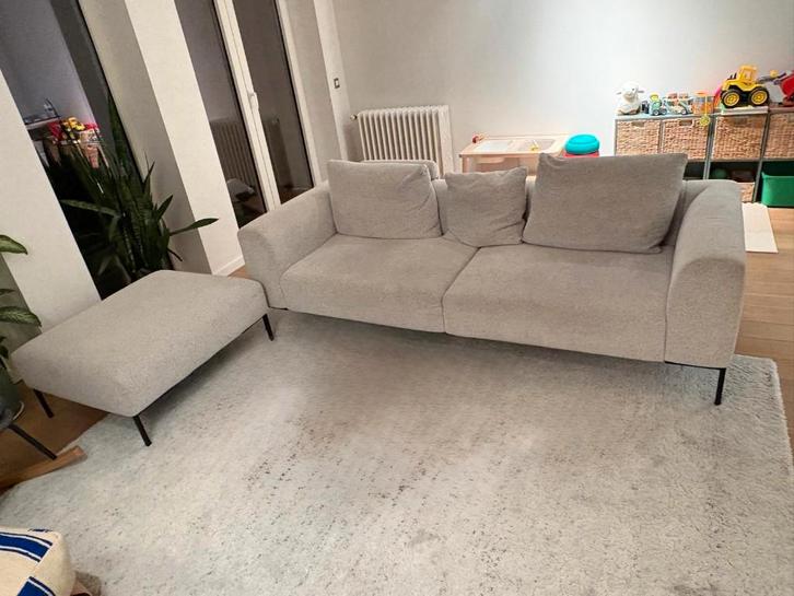 GRATIS zetel, Huis en Inrichting, Zetels | Zetels, Gebruikt, Rechte bank, Driepersoons, 200 tot 250 cm, 100 tot 125 cm, Ophalen