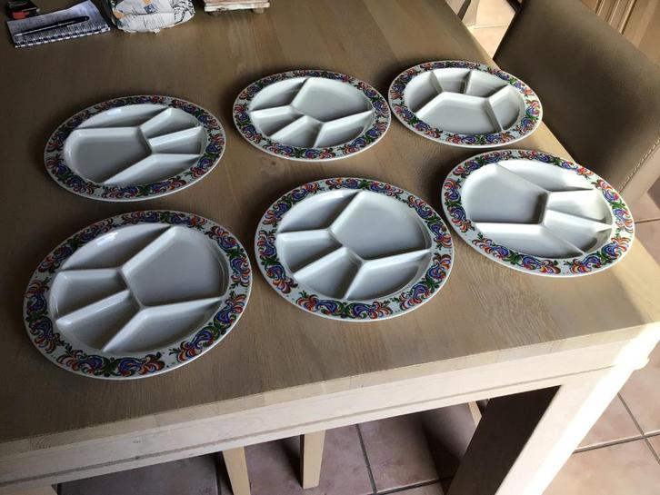Assiettes à fondue Villeroy Boch Septfontaines, 6 pièces, Maison & Meubles, Cuisine | Vaisselle, Utilisé, Assiettes(s), Autres styles