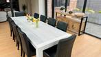 Table à manger en bois avec structure en acier, Maison & Meubles, Industrieel, Rectangulaire, Autres essences de bois, 50 à 100 cm