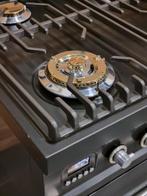 🔥 Poêle Boretti de luxe 90 cm anthracite 6 brûleurs 2 fours, Comme neuf, 5 zones de cuisson ou plus, Classe énergétique A ou plus économe