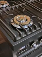 🔥 Poêle Boretti de luxe 90 cm anthracite 6 brûleurs 2 fours, Comme neuf, 5 zones de cuisson ou plus, Classe énergétique A ou plus économe