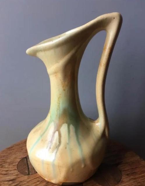 Art Nouveau vaasje druipglazuur techniek Thulin BE, Antiek en Kunst, Antiek | Vazen, Ophalen of Verzenden