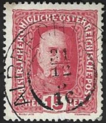 1 Postzegel Oostenrijk 1916 Keizer Franz Joseph beschikbaar voor biedingen