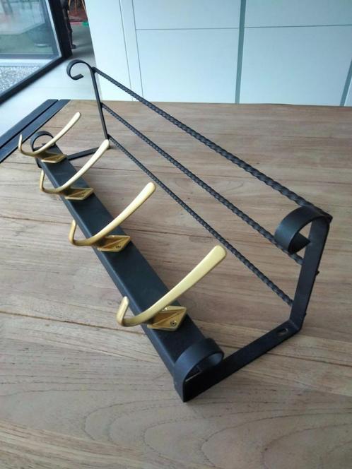 1960s 70s vintage design kapstok wandmodel, Huis en Inrichting, Woonaccessoires | Kapstokken, Gebruikt, Wandkapstok, Metaal, Ophalen of Verzenden