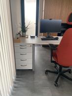 Hoogwaardig profess.bureau, ladenkast en aangebouwde ellips, Huis en Inrichting, Bureaus, Ophalen, Zo goed als nieuw, Bureau