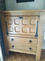 Massief eiken barkast, Huis en Inrichting, Kasten | Buffetkasten, Ophalen, Gebruikt, 100 tot 150 cm, 100 tot 150 cm