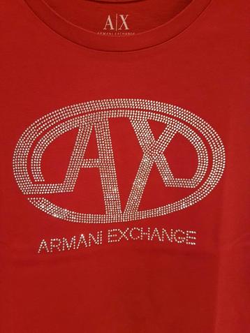 Armani Exchange rode t-shirt maat M beschikbaar voor biedingen